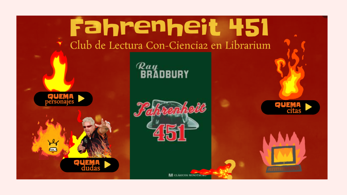 Actividades de lectura Fahrenheit 451 en Genially. Creación propia.